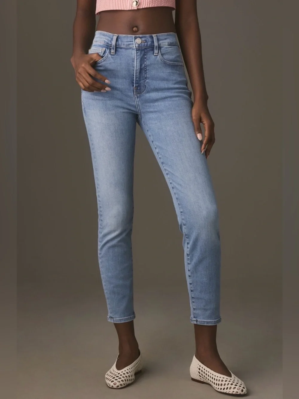 FRAME DENIM LE HIGH SKINNY CROP COLORADO DESIGNER DENIM JEANS SZ 27 - Picture 2 of 15